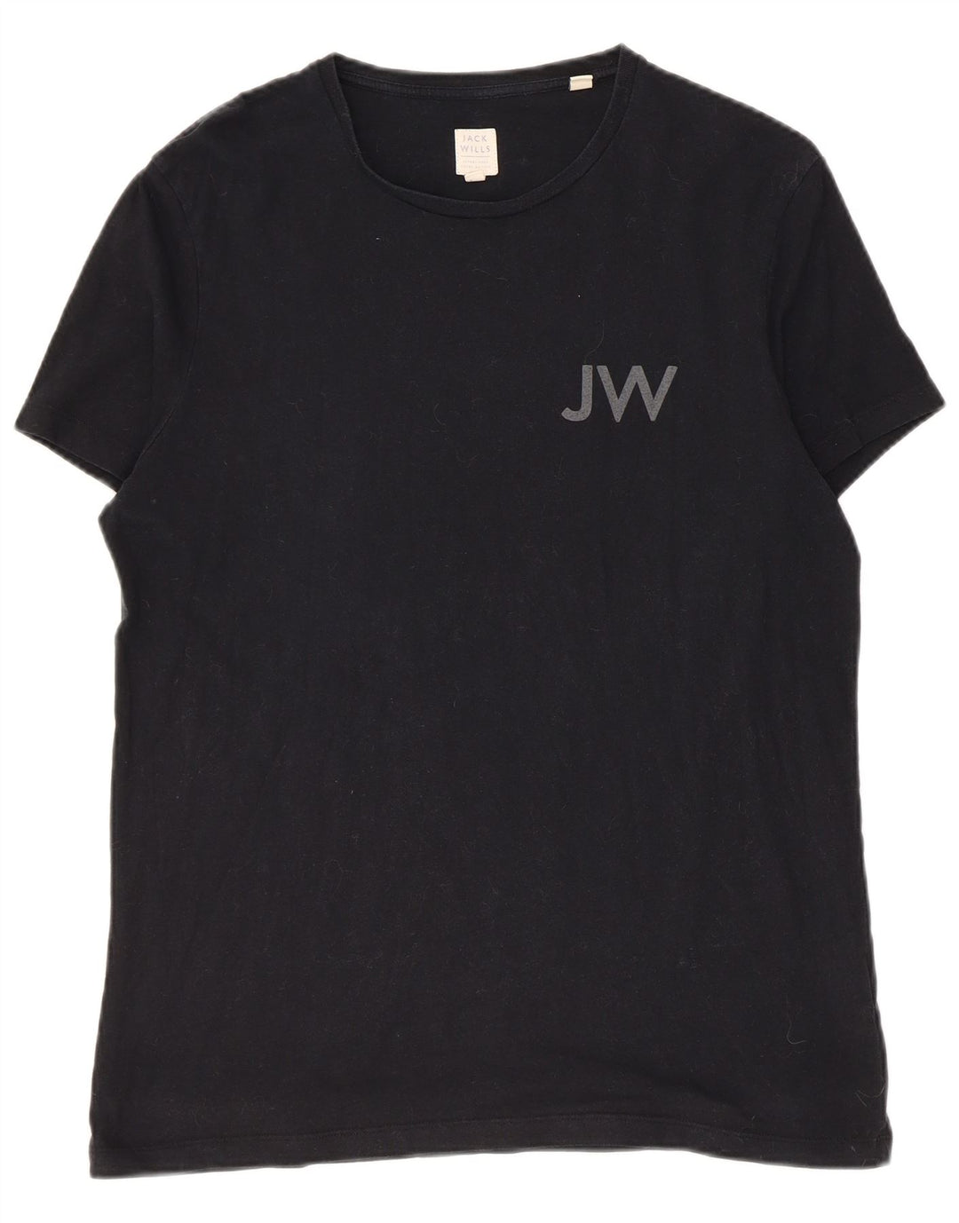Jack Wills Mens Graphic T-Shirt Top Small Black Cotton