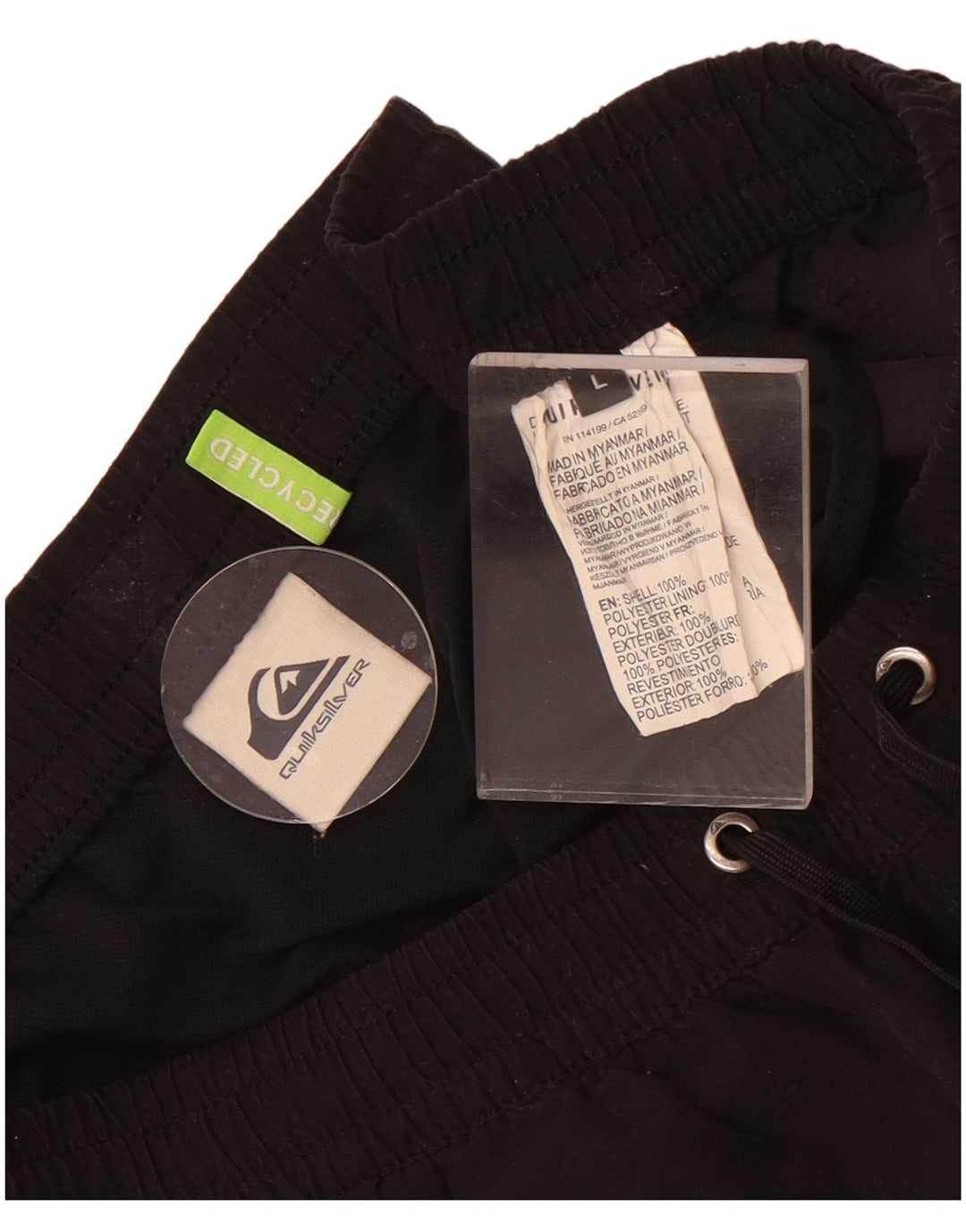 Quiksilver Mens Swimming Shorts Large  Black Polyester