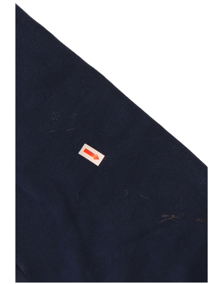 UNDER ARMOUR Mens Hoodie Jumper Large Navy Blue Cotton