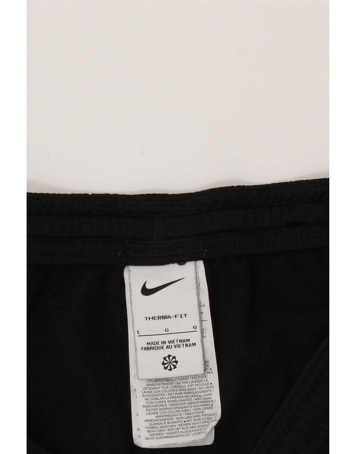 Nike Mens Therma-Fit Tracksuit Trousers Large Black Polyester