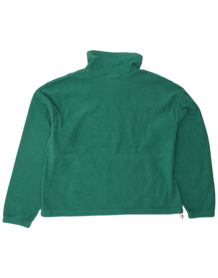 THE NORTH FACE Womens Fleece Jumper UK 14 Medium Green Polyester