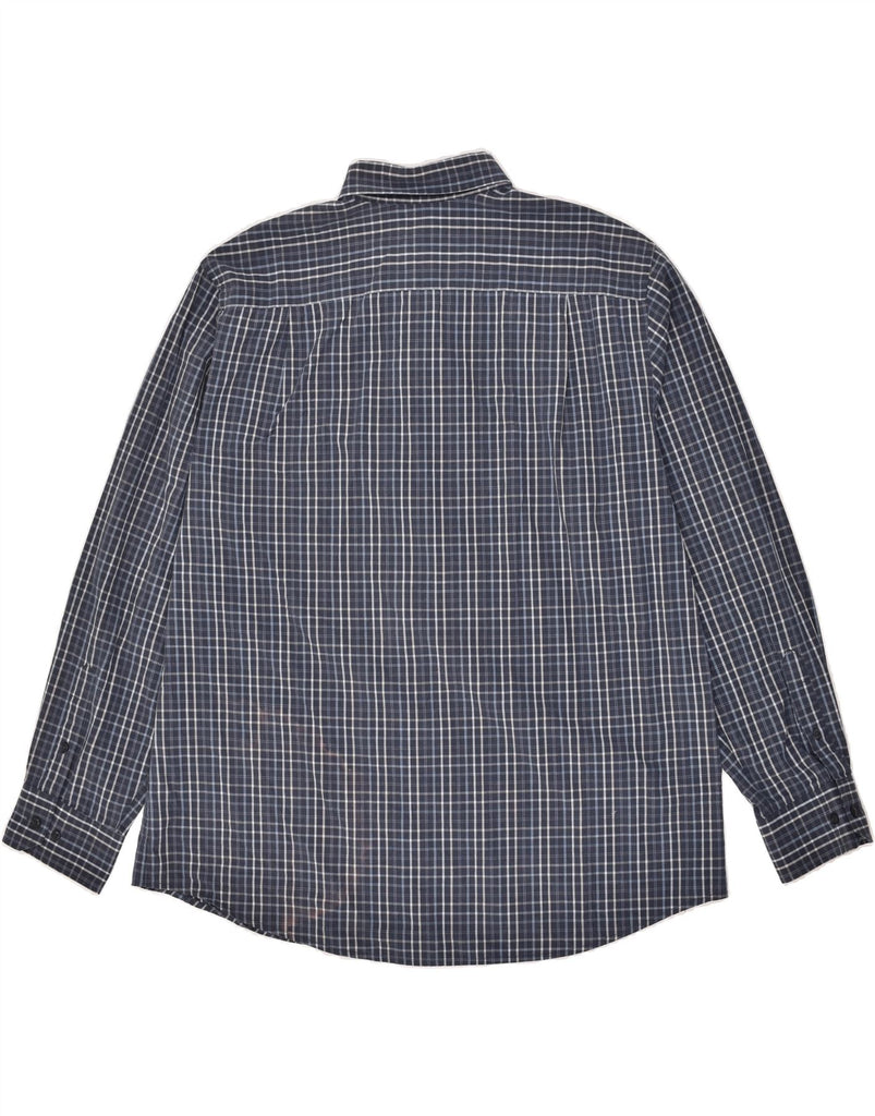 DOCKERS Mens Shirt Size 17/17 1/2 XL Navy Blue Check Cotton Vintage Dockers and Second-Hand Dockers from Messina Hembry 