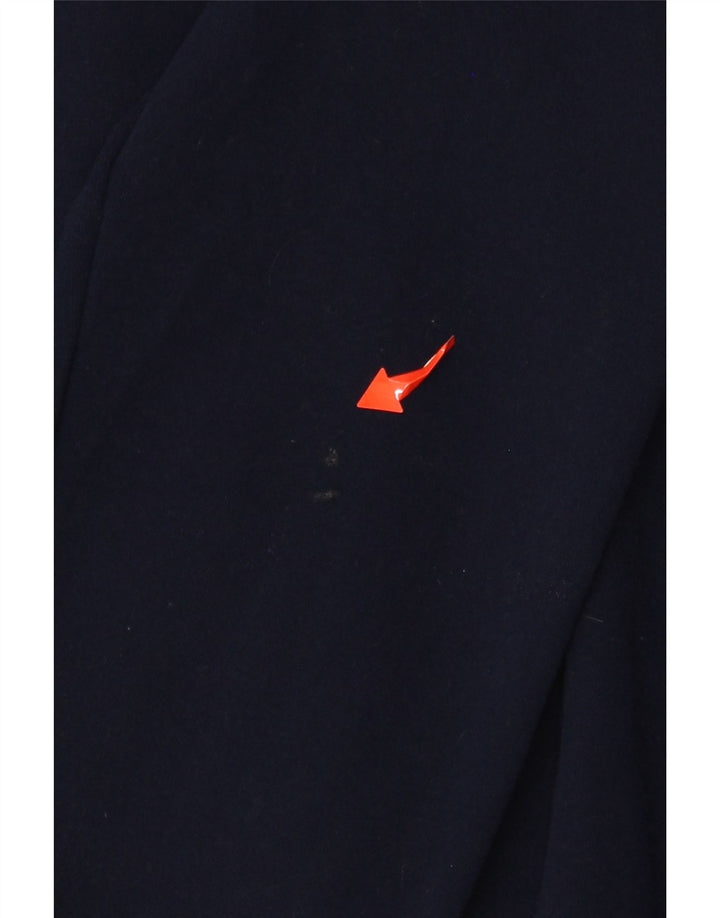 GRIFONI Mens Zip Neck Sweatshirt Jumper IT 48 Small Navy Blue Colourblock