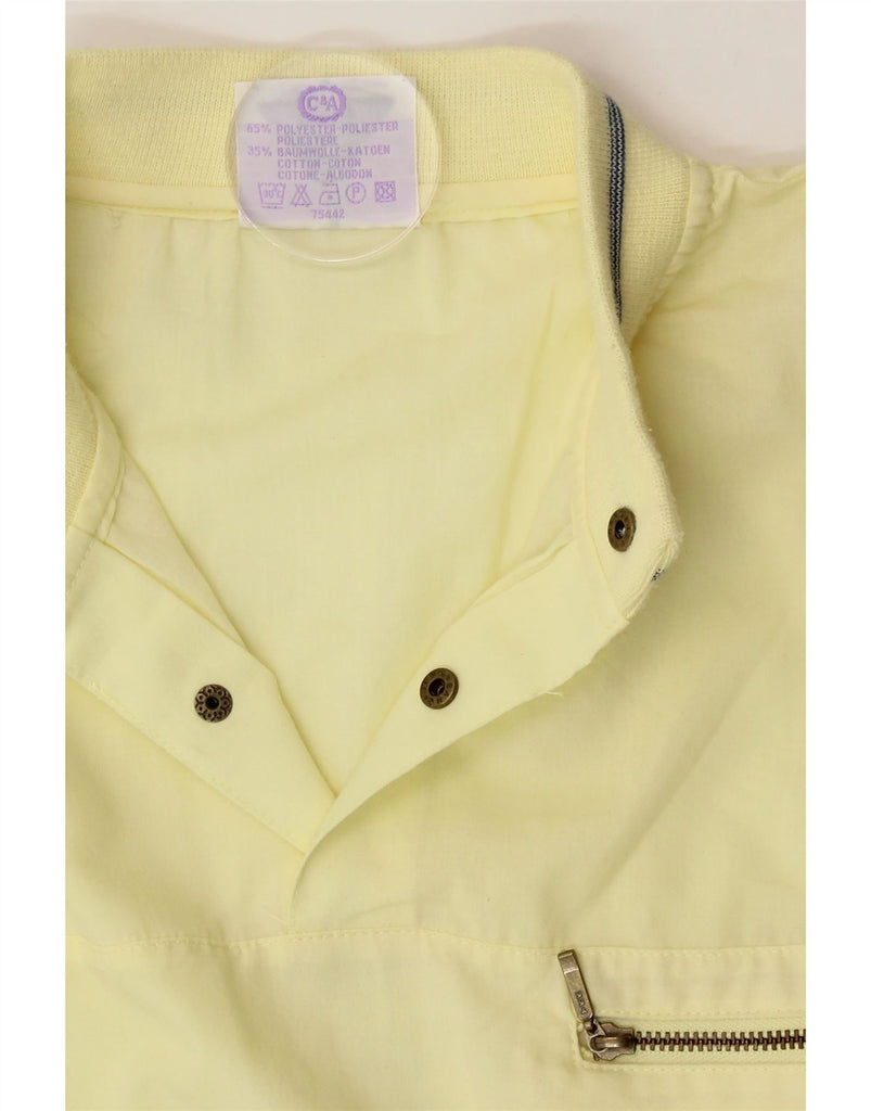 NEW FAST Mens Short Sleeve Pullover Shirt IT 48/50 Medium Yellow Geometric Vintage New Fast and Second-Hand New Fast from Messina Hembry 