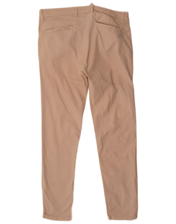 Zara Mens Slim Chino Trousers EU 42 Large W32 L30 Beige Cotton