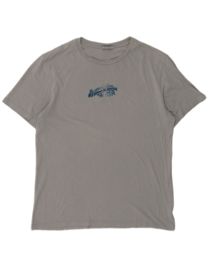 Maui and Sons Mens Graphic T-Shirt Top Medium Grey Cotton