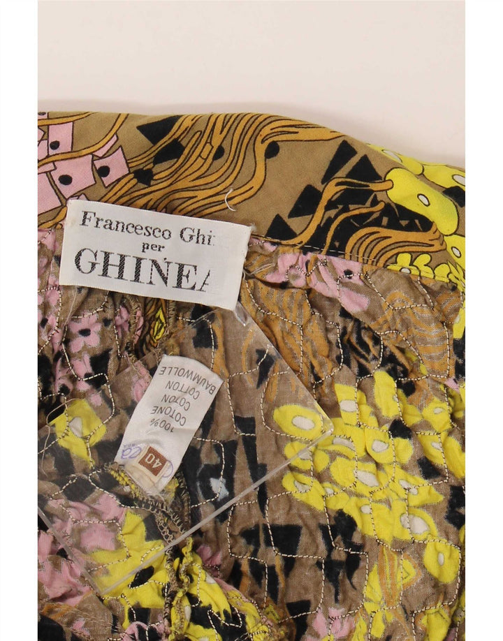 Vintage Womens Crop Wrap Shirt Blouse EU 40 Medium Multicoloured Floral