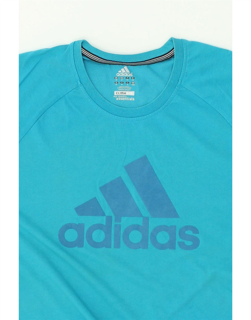 ADIDAS Mens Clima 365 Graphic T-Shirt Top Medium Blue Polyester | Vintage Adidas | Thrift | Second-Hand Adidas | Used Clothing | Messina Hembry 
