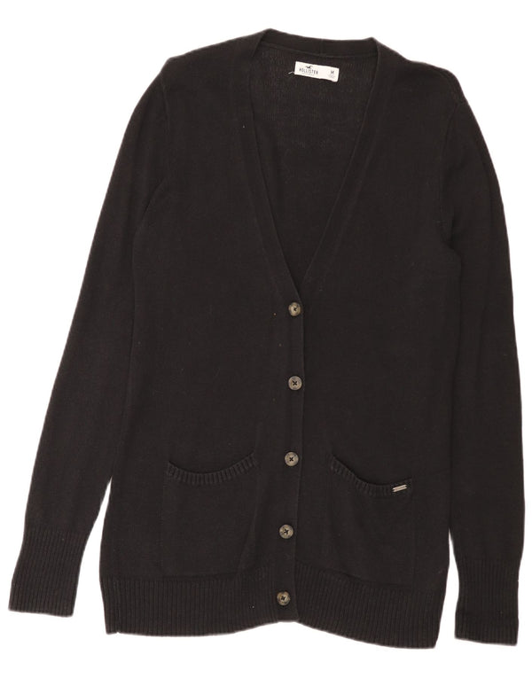 Hollister Womens Cardigan Sweater UK 12 Medium Black Cotton