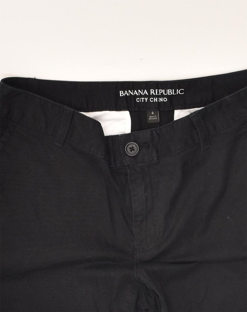 BANANA REPUBLIC Womens City Fit Chino Shorts US 4 Small W32  Black Cotton | Vintage Banana Republic | Thrift | Second-Hand Banana Republic | Used Clothing | Messina Hembry 