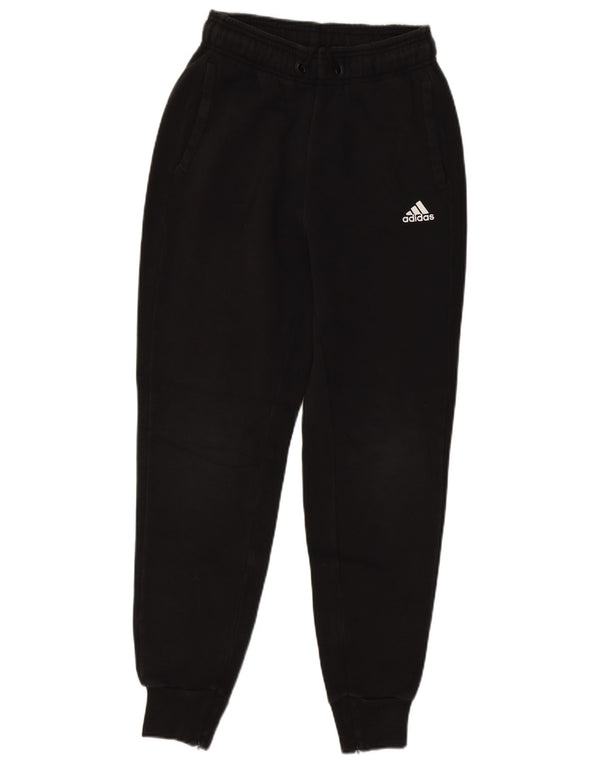 Adidas Womens Graphic Tracksuit Trousers Joggers UK 0/2 XS  Black Cotton