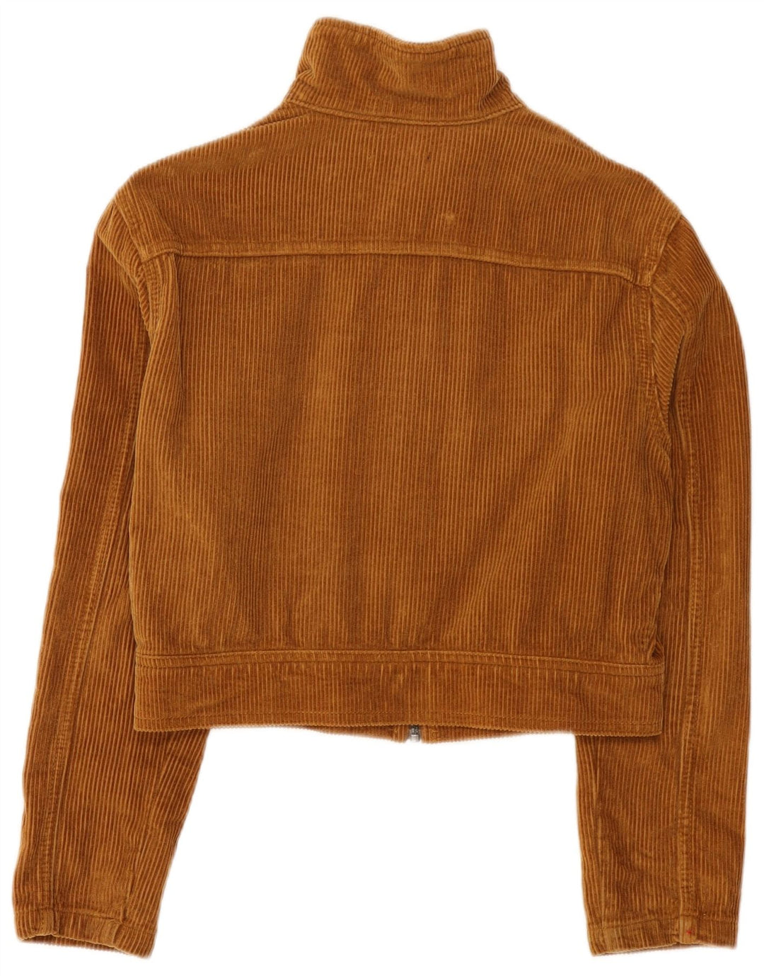 Superdry Womens Crop Corduroy Jacket UK 8 Small Brown Cotton