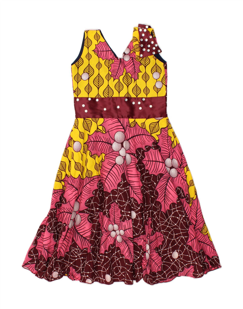 VINTAGE Womens Sleeveless Basic Dress UK 4 XS Multicoloured Floral | Vintage Vintage | Thrift | Second-Hand Vintage | Used Clothing | Messina Hembry 