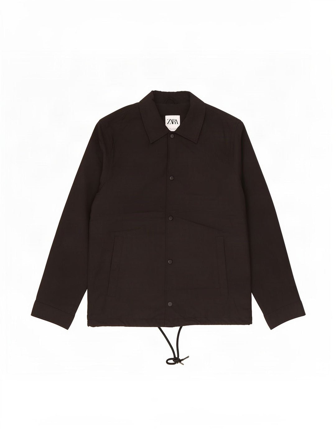 Zara Mens Bomber Jacket UK 36 Small Black Polyester