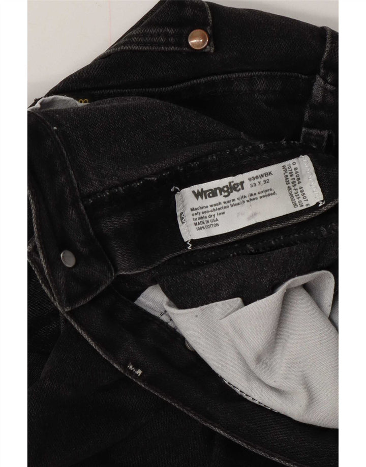 Wrangler Mens Straight Jeans W33 L32 Grey Cotton
