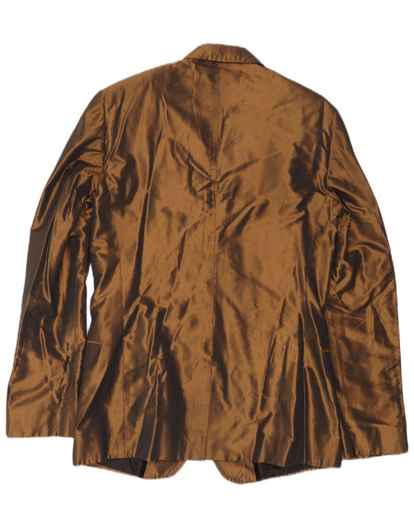 Dolce & Gabbana Mens 2 Button Blazer Jacket IT 50 Large Brown Polyester