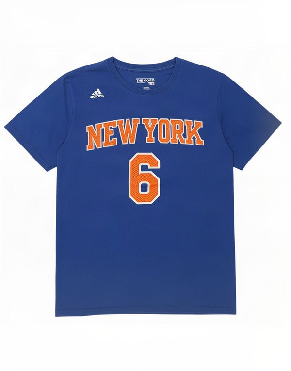 Adidas Mens New York Graphic T-Shirt Top Medium Blue