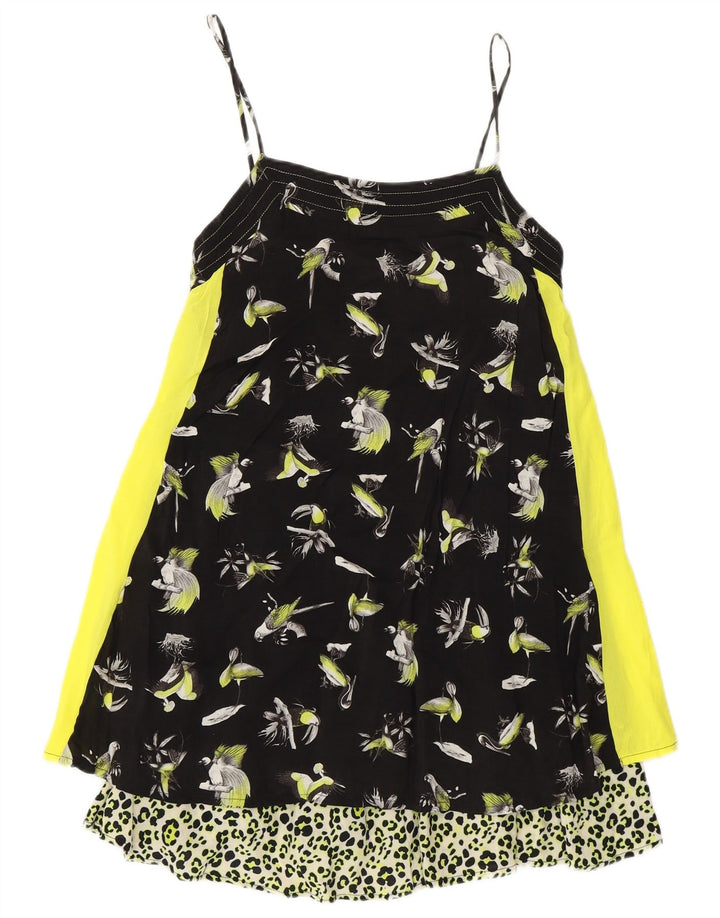 Zara Womens Abstract Pattern Slip Dress UK 8 Small Multicoloured