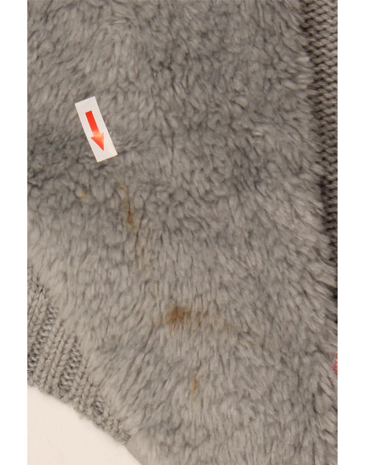 Oasis Womens Open Cardigan Sweater UK 10 Small Grey Acrylic