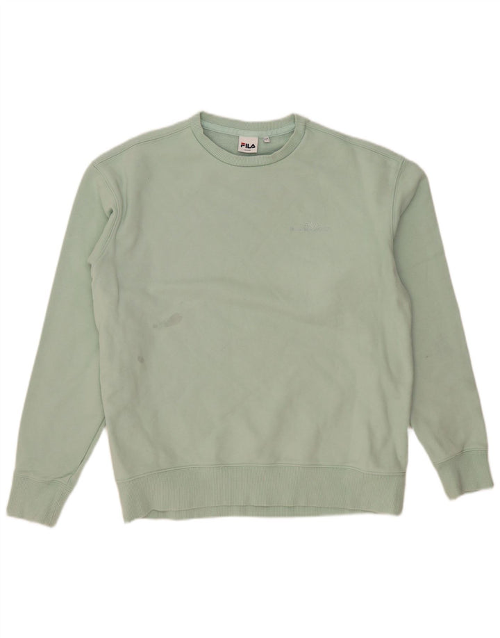 FILA Mens Sweatshirt Jumper Medium Turquoise Cotton