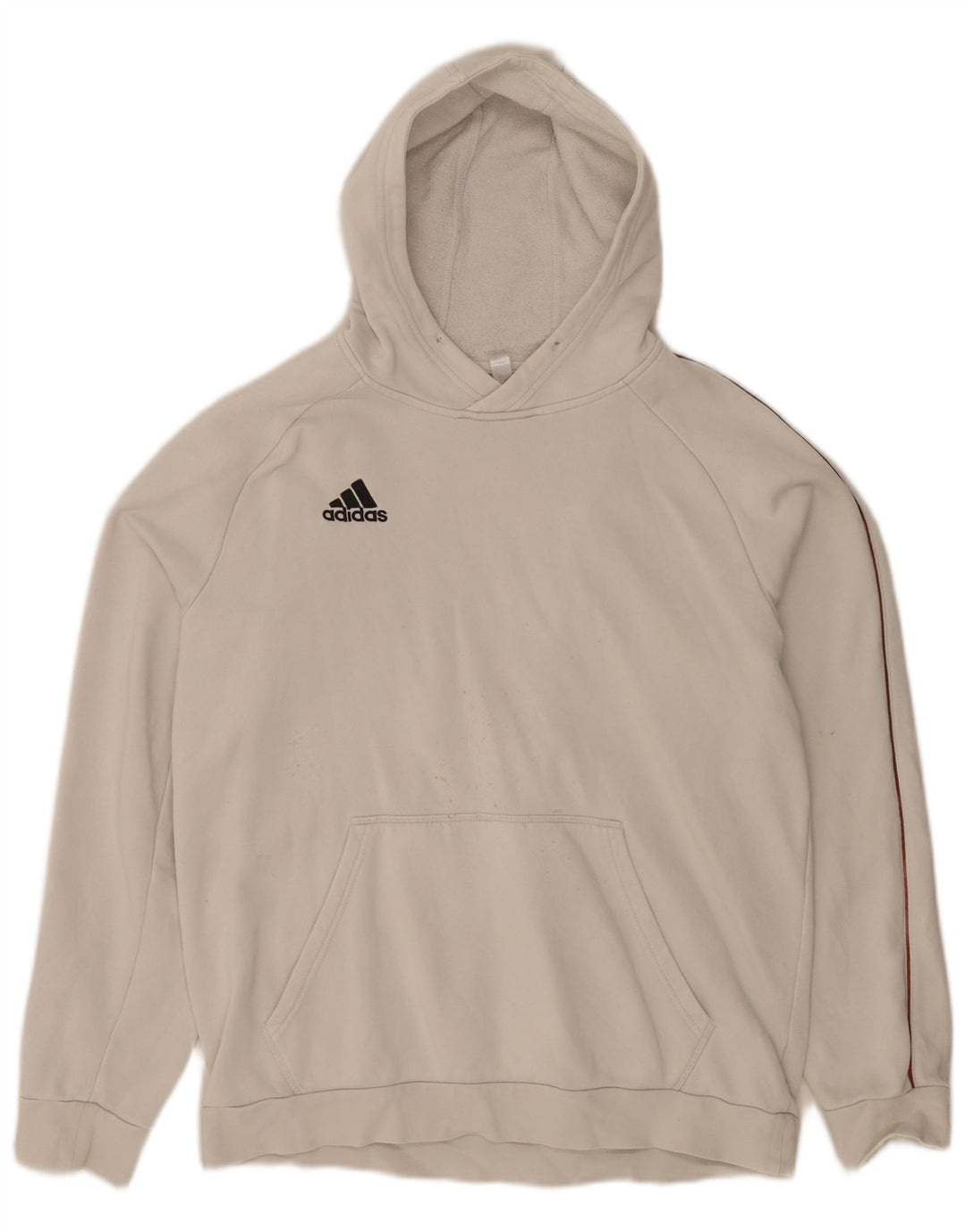 Adidas Mens Hoodie Jumper Large White Cotton