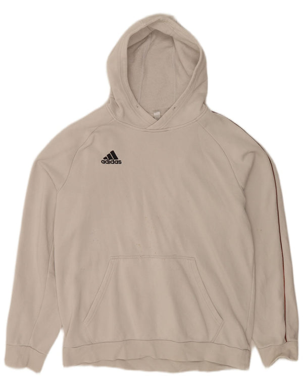 Adidas Mens Hoodie Jumper Large White Cotton