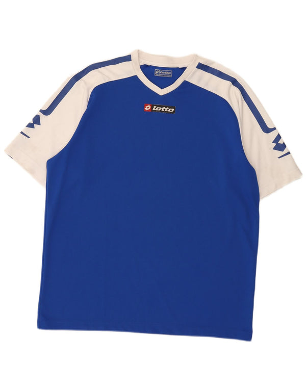 Lotto Mens Graphic T-Shirt Top 2XL Blue Colourblock Sports