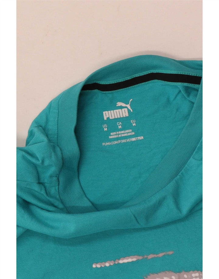 Puma Mens Regular Graphic T-Shirt Top Medium Blue