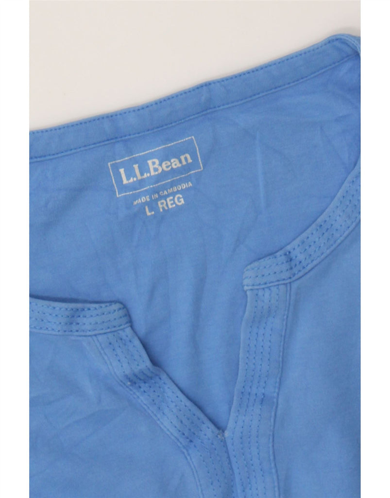 L.L.BEAN Womens Top 3/4 Sleeve UK 16 Large Blue Cotton Vintage L.L.Bean and Second-Hand L.L.Bean from Messina Hembry 