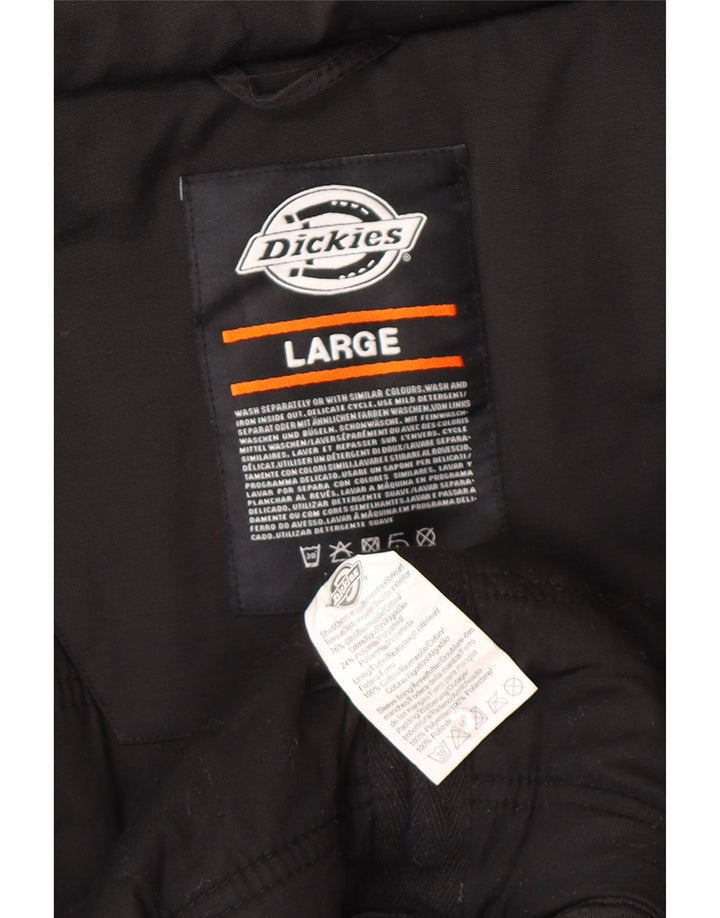 Dickies Mens Windbreaker Jacket UK 40 Large Black Cotton