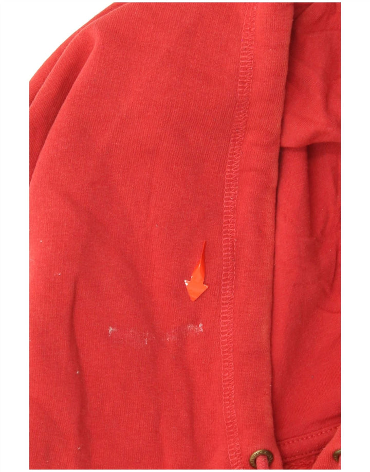 SALTROCK Womens Oversized Graphic Hoodie Dress UK 12 Medium Red Cotton