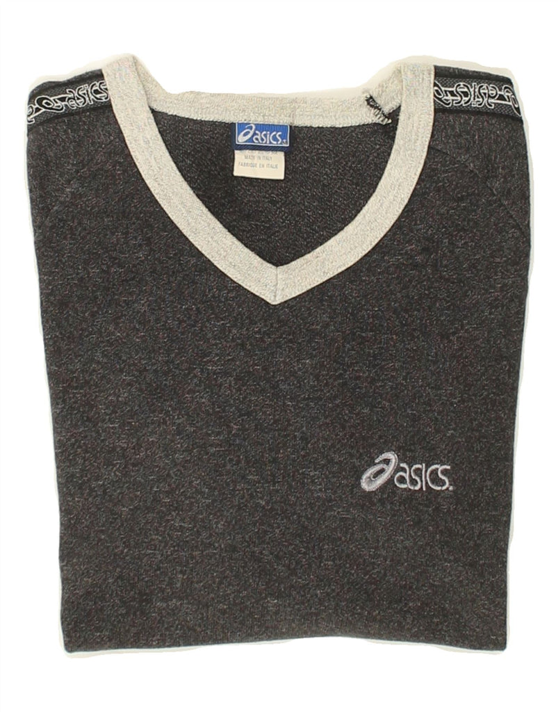 ASICS Mens T-Shirt Top Small Grey Cotton | Vintage Asics | Thrift | Second-Hand Asics | Used Clothing | Messina Hembry 