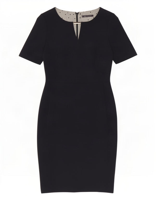 Marks & Spencer Womens Sheath Dress UK 8 Small Navy Blue Polyester