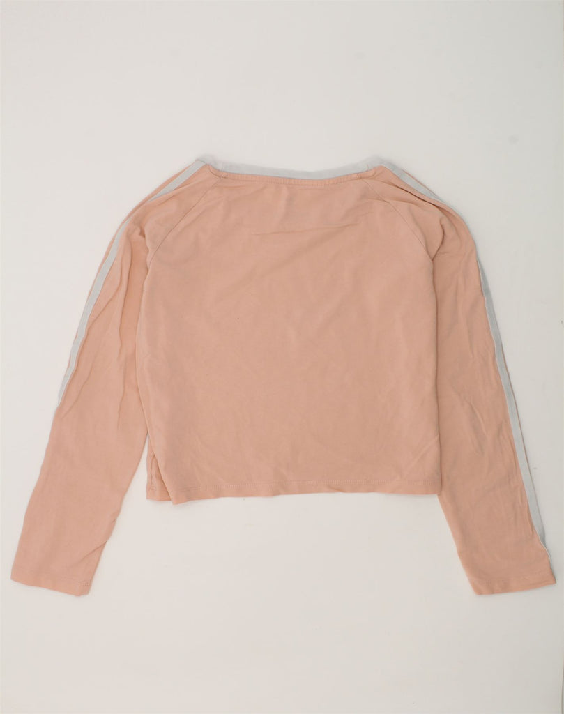 ADIDAS Girls Top Long Sleeve 13-14 Years Large  Beige Cotton | Vintage Adidas | Thrift | Second-Hand Adidas | Used Clothing | Messina Hembry 