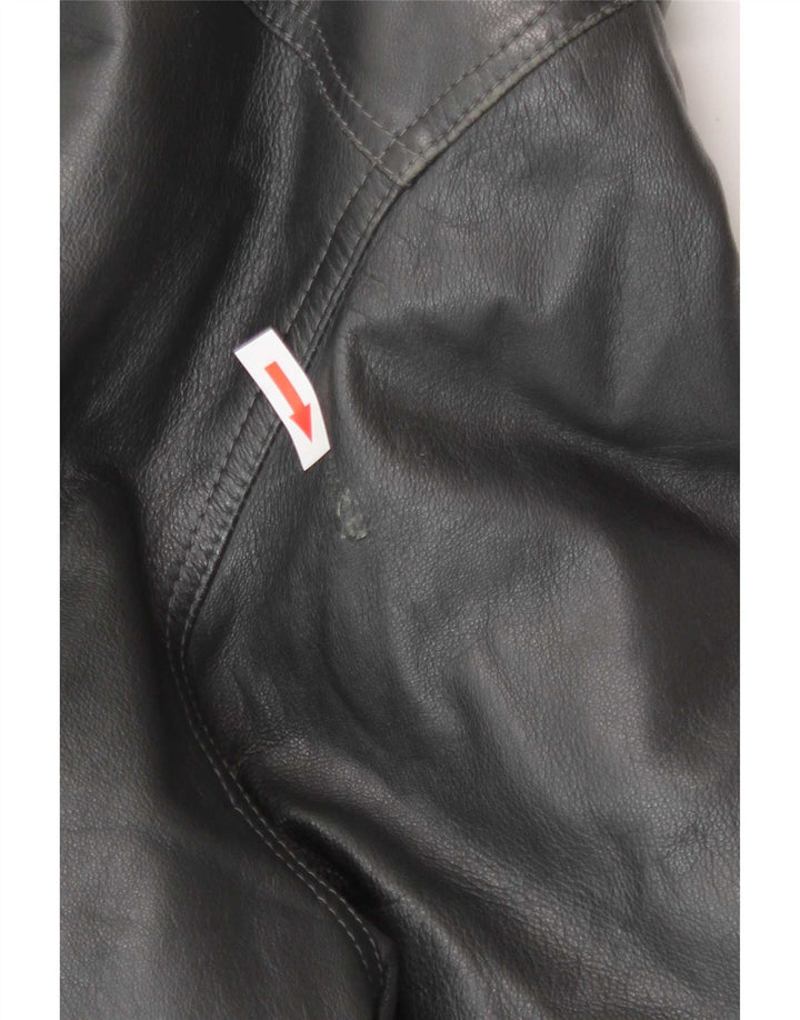 Vintage Mens Leather Jacket UK 42 XL Black