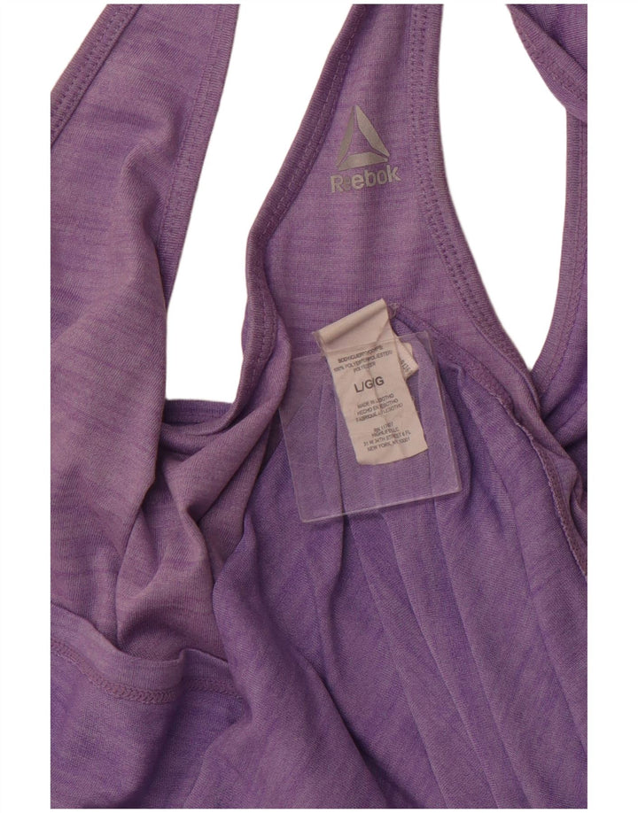 REEBOK Womens Vest Top UK 16 Large Purple Polyester Sports