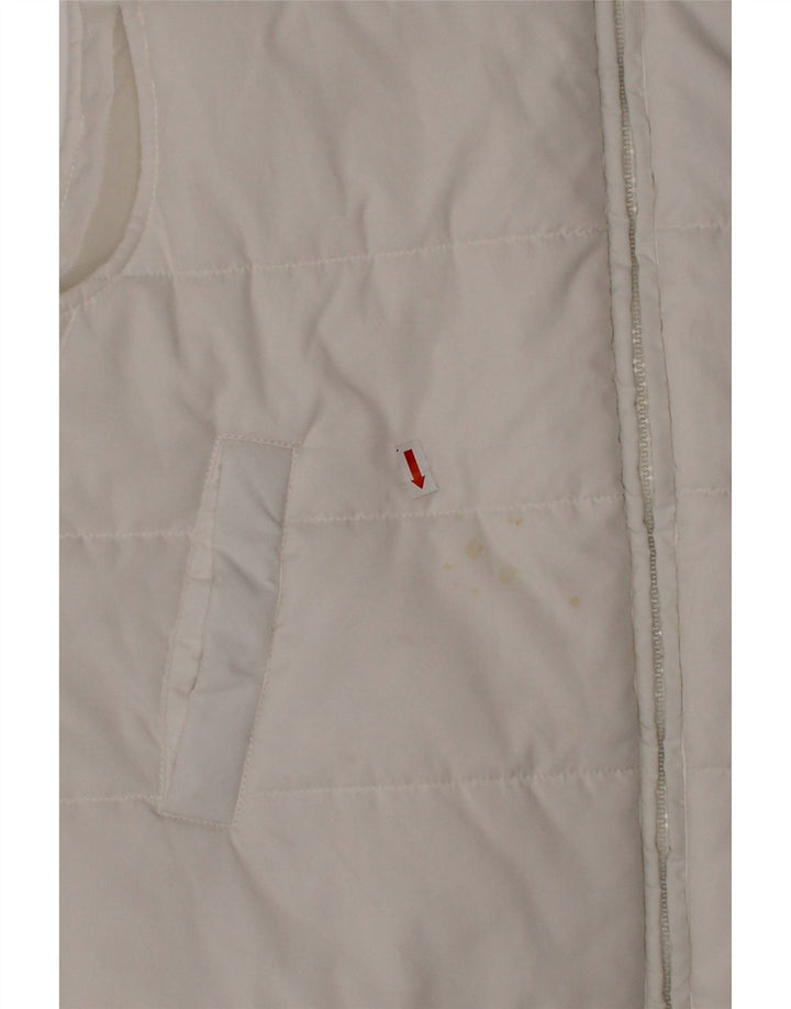 FILA Boys Padded Gilet 9-10 Years White Polyester Vintage Fila and Second-Hand Fila from Messina Hembry 