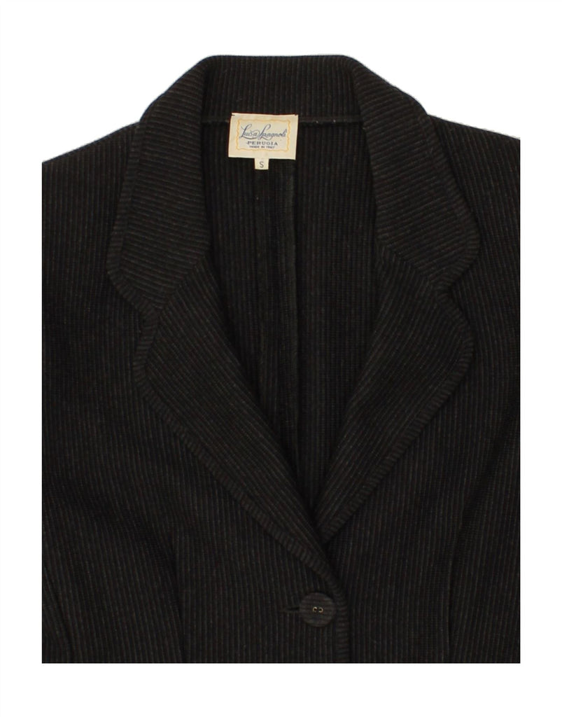 LUISA SPAGNOLI Womens Perugia 3 Button Blazer Jacket UK 10 Small Black | Vintage Luisa Spagnoli | Thrift | Second-Hand Luisa Spagnoli | Used Clothing | Messina Hembry 