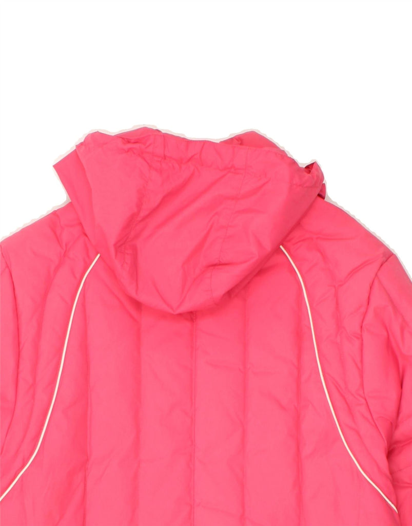 TOMMY HILFIGER Womens Hooded Padded Jacket IT 40 Small Pink Nylon | Vintage Tommy Hilfiger | Thrift | Second-Hand Tommy Hilfiger | Used Clothing | Messina Hembry 