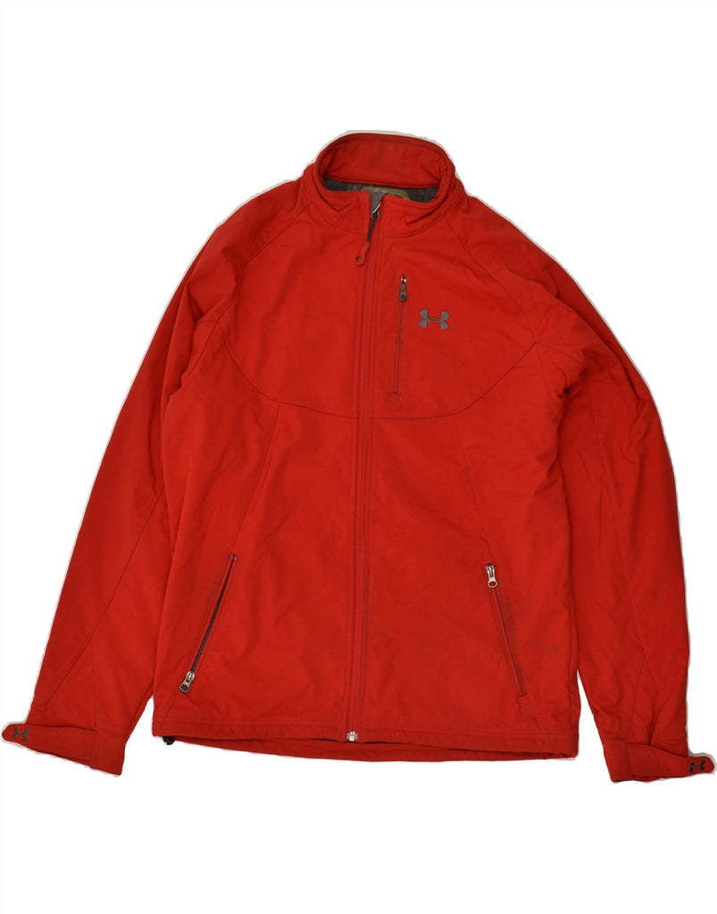 UNDER ARMOUR Mens Windbreaker Jacket UK 40 Large Red Polyester | Vintage Under Armour | Thrift | Second-Hand Under Armour | Used Clothing | Messina Hembry 