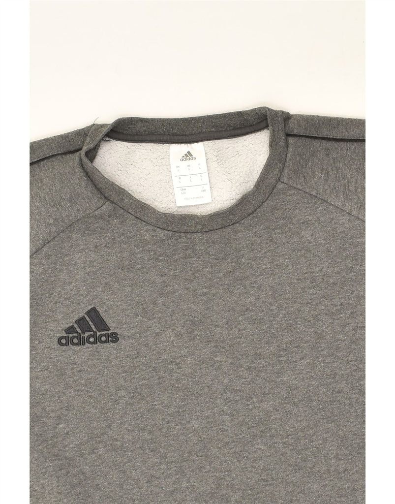 ADIDAS Mens Sweatshirt Jumper Large Grey Cotton | Vintage Adidas | Thrift | Second-Hand Adidas | Used Clothing | Messina Hembry 