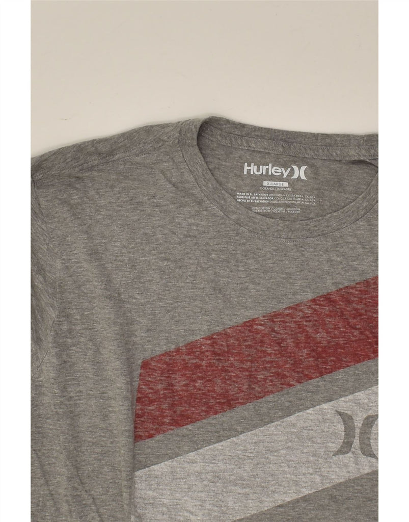 HURLEY Mens T-Shirt Top XL Grey Cotton | Vintage Hurley | Thrift | Second-Hand Hurley | Used Clothing | Messina Hembry 