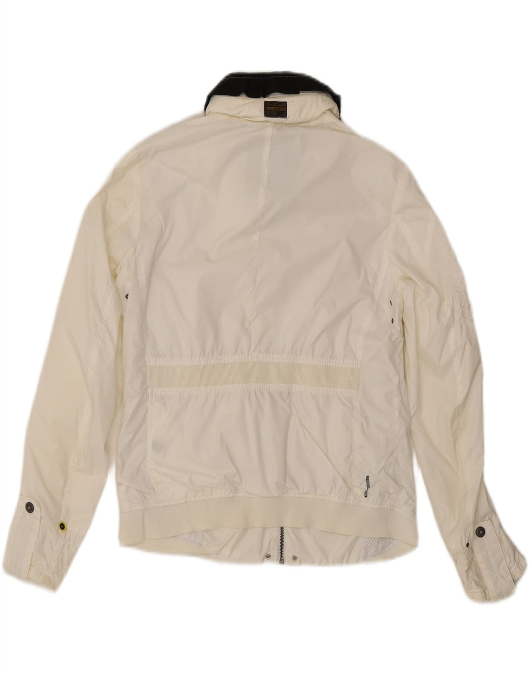 G-STAR Womens Hooded Rain Jacket UK 14 Large White Polyamide