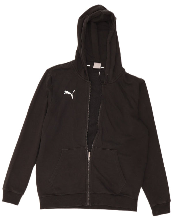 Puma Mens Zip Hoodie Sweater Medium Black Cotton