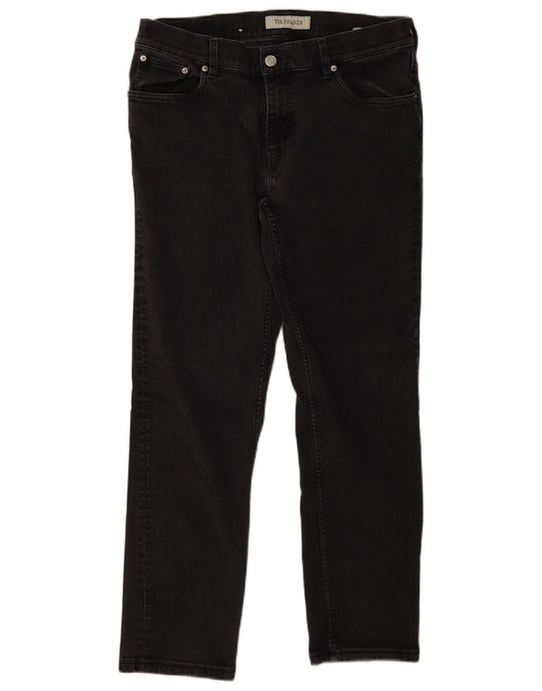 Trussardi Mens Slim Jeans W34 L28 Grey Cotton