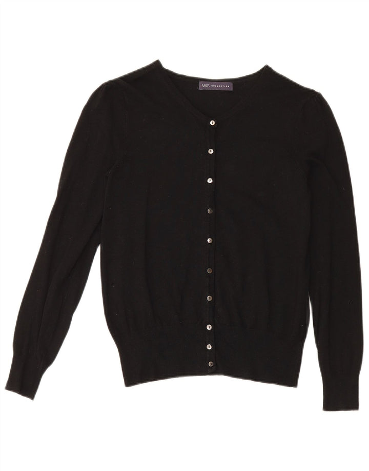 Marks & Spencer Womens Cardigan Sweater UK 10 Small Black