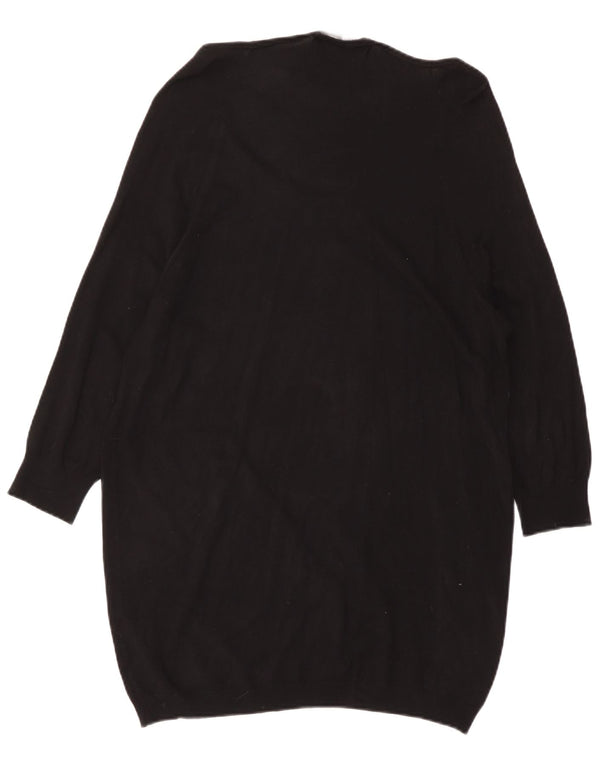 Guess Womens Graphic Jumper Dress UK 14 Large Black Floral