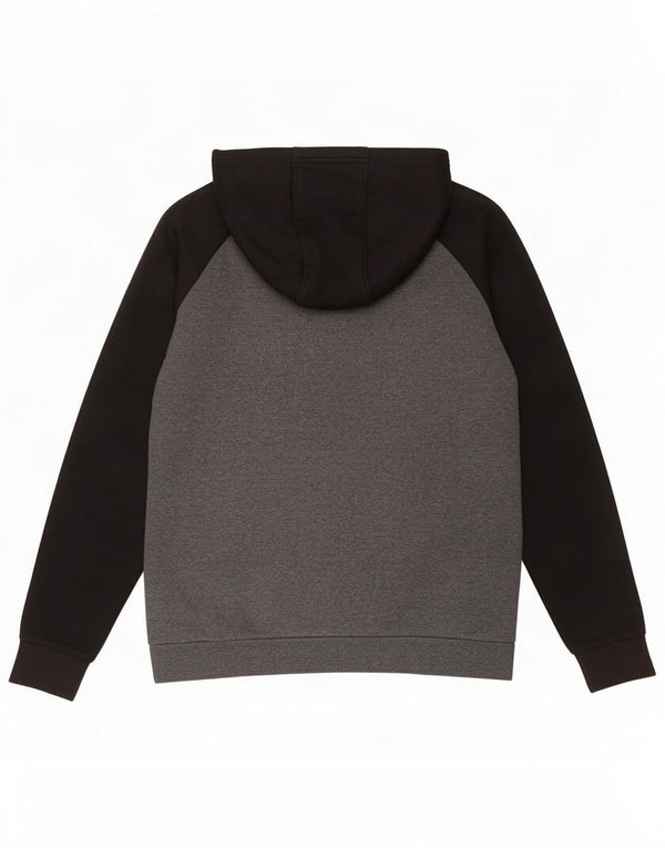 Adidas Boys Graphic Hoodie Jumper 13-14 Years Grey Colourblock Cotton