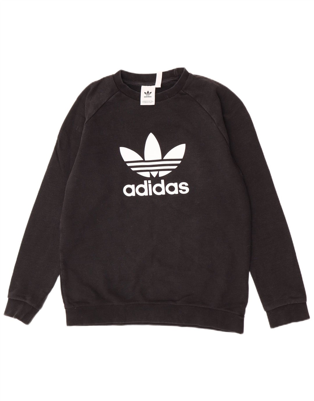 Adidas Mens Graphic Sweatshirt Jumper Medium Black Cotton