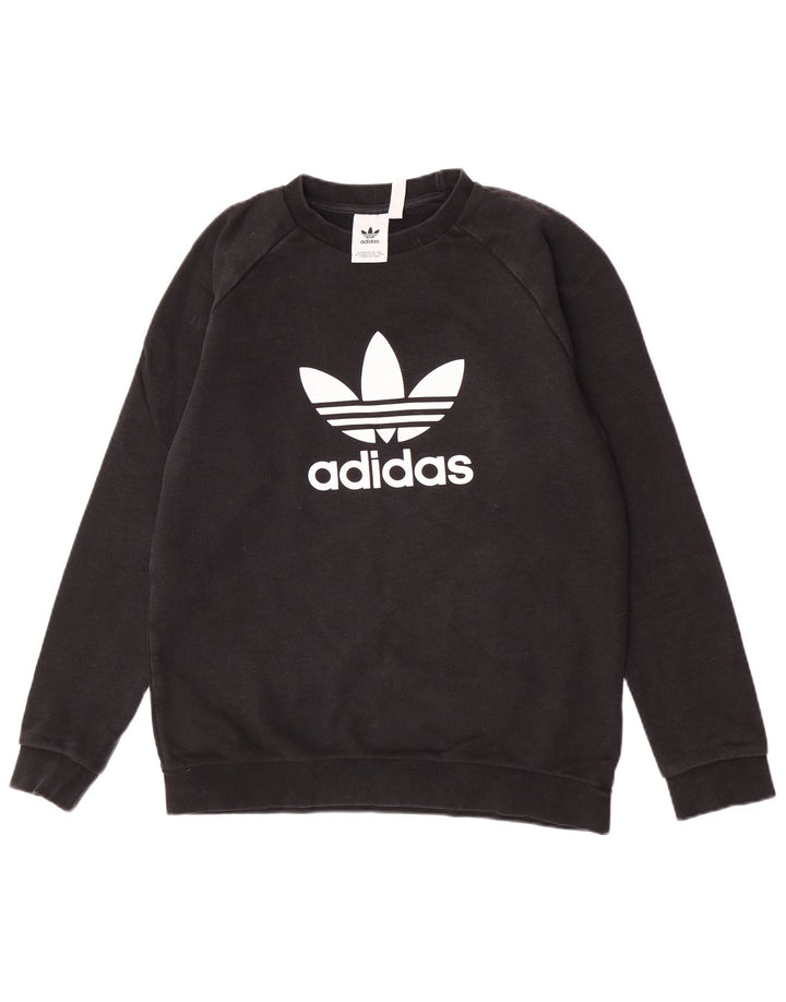 Adidas Mens Graphic Sweatshirt Jumper Medium Black Cotton